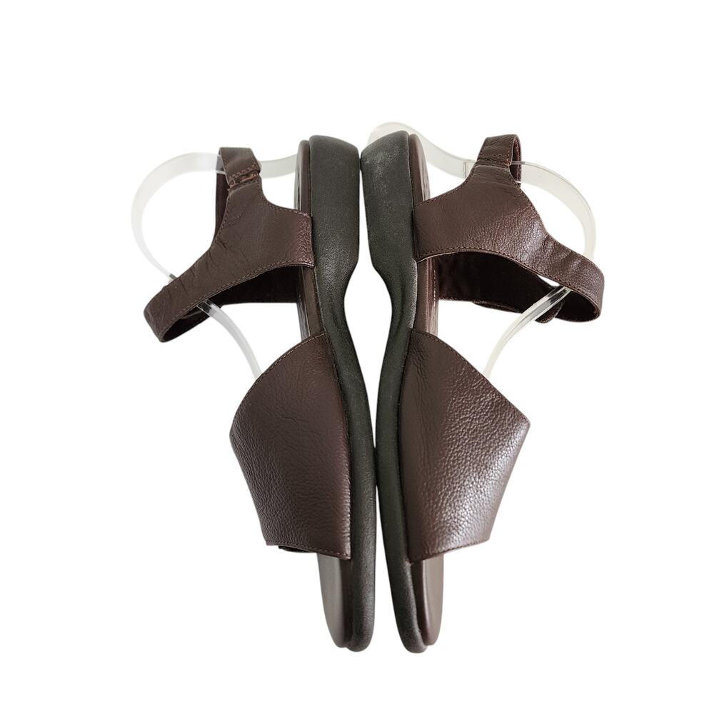 Hush Puppies Womens‎ Resort Sandals Size 10 Strappy Brown Leather HPO2 Flex Sole - Picture 4 of 10